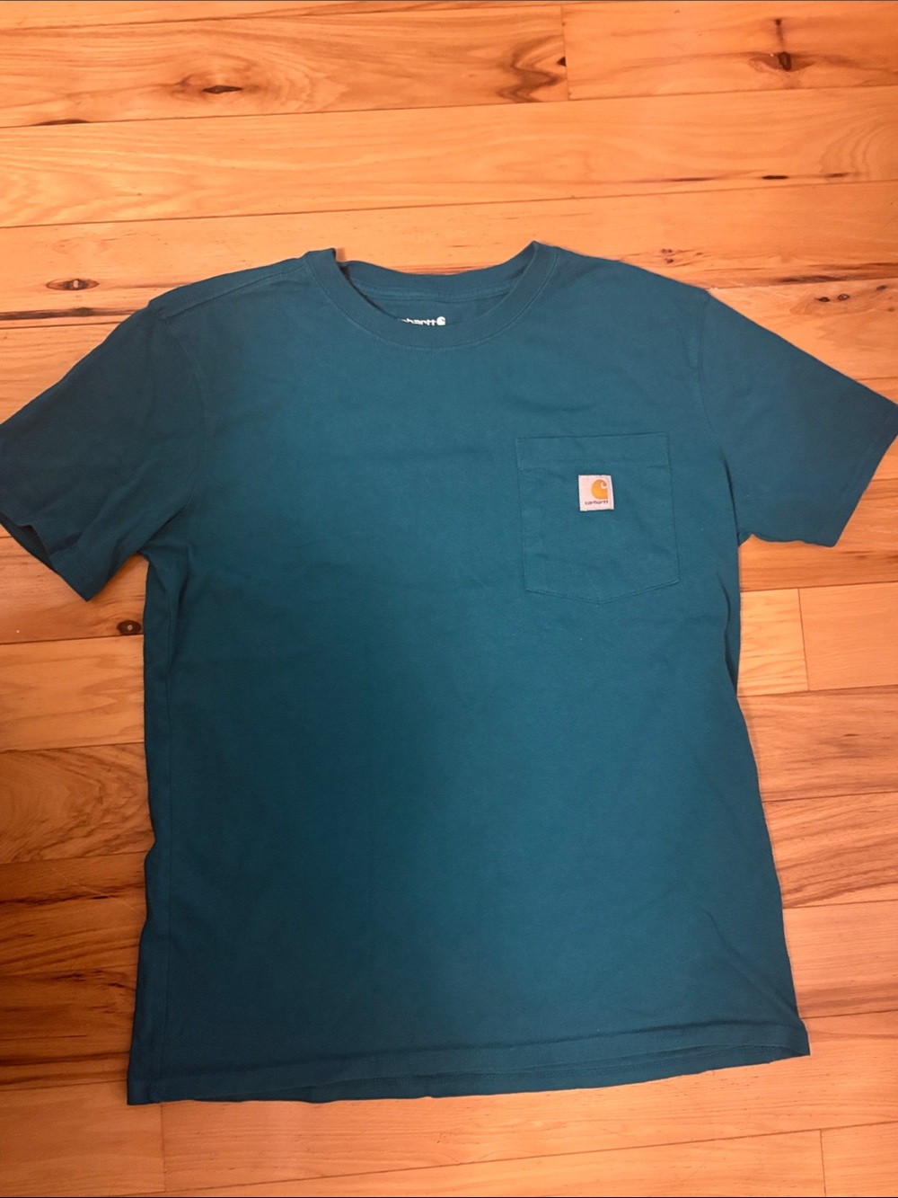 Carhartt Loose Fit Teal Short-Sleeve Pocket Tee (size small)